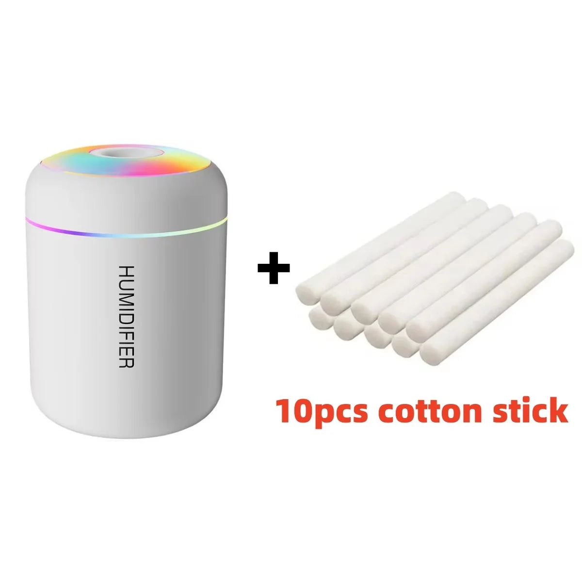 Mini Humidificateur USB Aromathérapie 180ml – Silencieux, Noir & Blanc