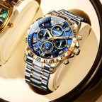 2026 Men Watch Light Luxury Business Steel Belt Moonphase Starry Night Light Waterproof Men's Fashion Quartz Clock Watches Gift TechVisio