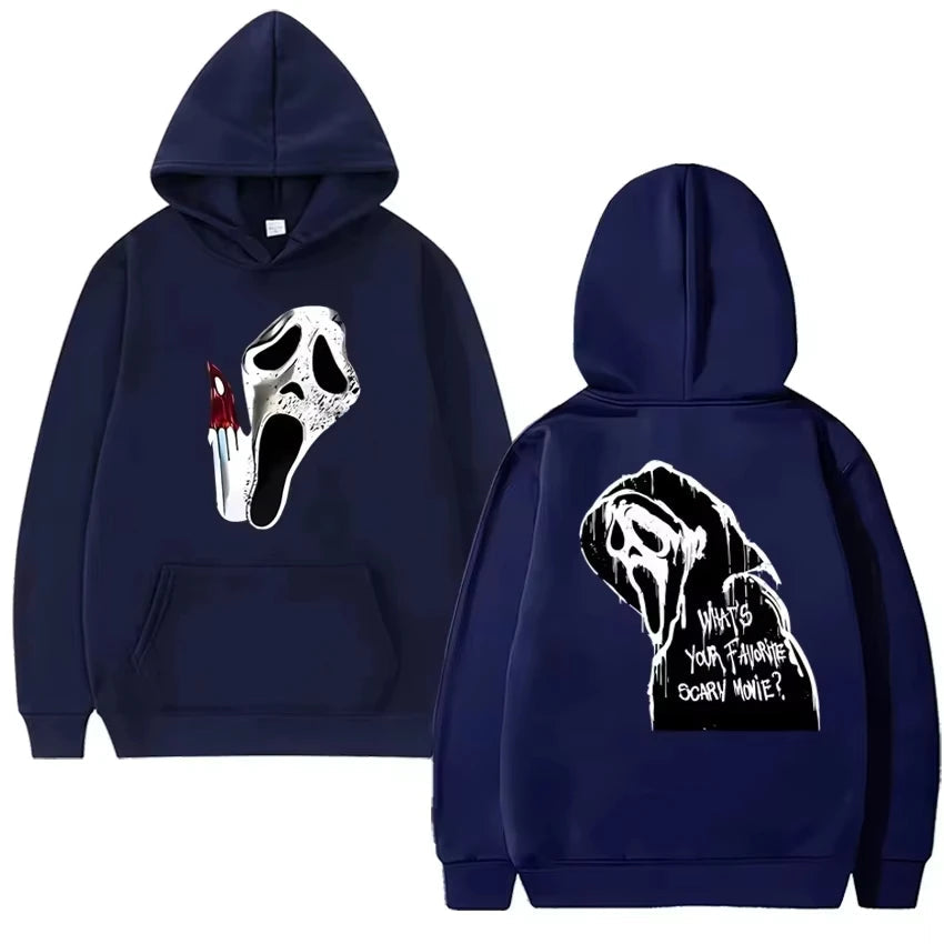 2025 New in gothic Double Sided printed streetwear Men women VI Ghostface Graphic Hoodie Unisex Fleece Long sleeve Sweatshirts TechVisio