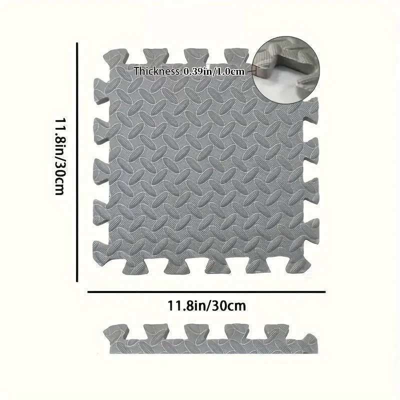 30x30cm 16 Pcs Interlocking Yoga Mat Home Gym and Yoga Equipment Protective Mat EVA Foam Non Slip Flooring Indoor Fitness TechVisio