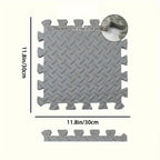 30x30cm 16 Pcs Interlocking Yoga Mat Home Gym and Yoga Equipment Protective Mat EVA Foam Non Slip Flooring Indoor Fitness TechVisio