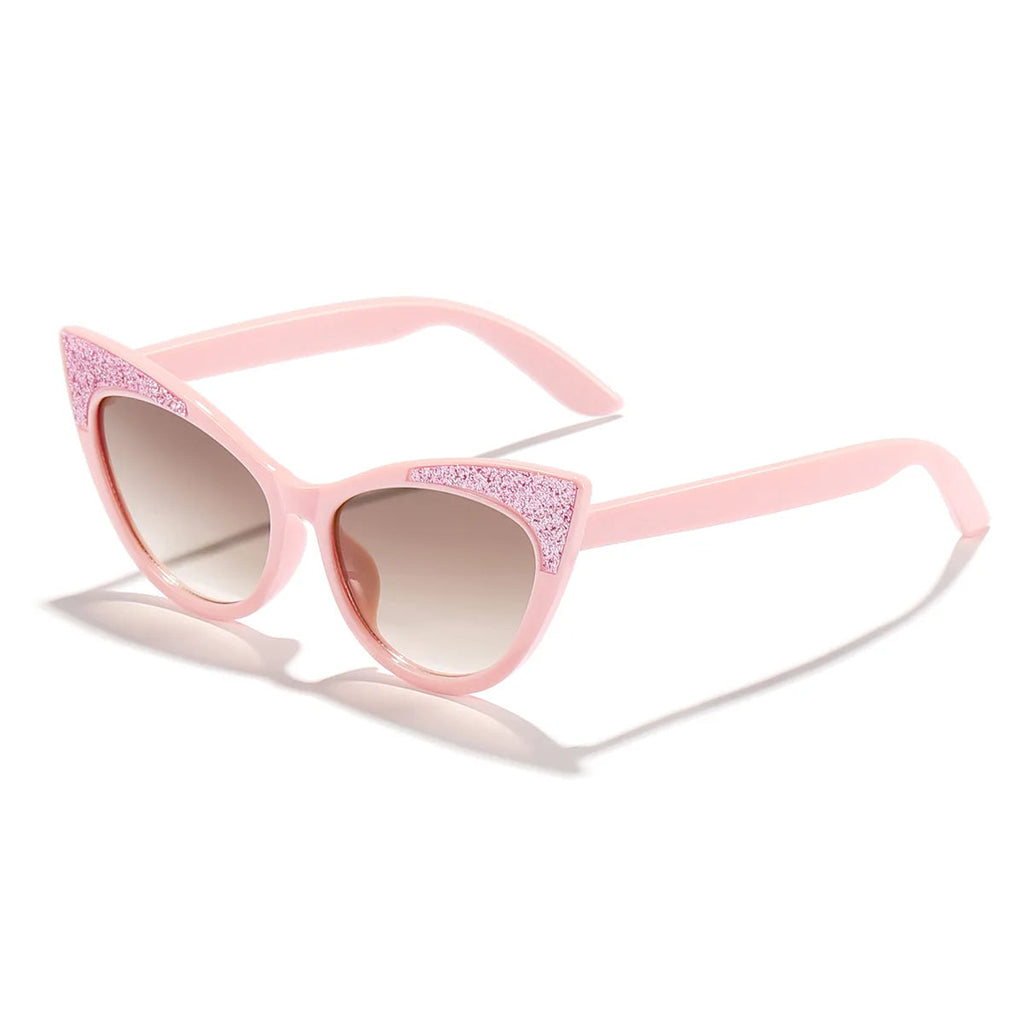 Lovely Cat Eye Children Sunglasses Shiny Bowknot Sun Glasses Kids Cute Baby Eyewear Trend Girls Boy Eyeglasses TechVisio