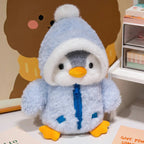 25cm Cute Penguin Plush Toy Baby Comforting Sleep Doll Fluffy Penguin Wearing Clothes Hats Stuffed Animal Pillow Birthday Gifts TechVisio