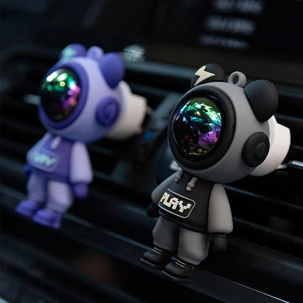 Clip Parfumé Voiture Astronaute – Grille Aération, Aromathérapie, 4 Coloris