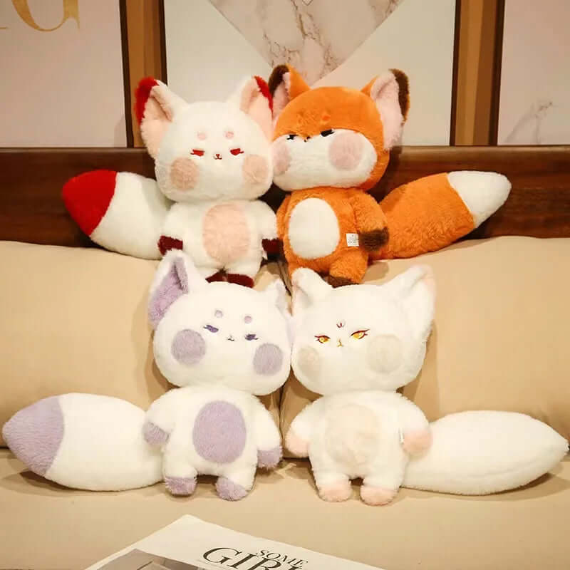 Cute Big Tailed Fox Plush Toys Lovely Soft Stuffed Cartoon Animals Dolls Pillow For Birthday Christmas Gift TechVisio