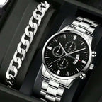 Montre Quartz Homme – Acier Inoxydable Style Fashion Luxe DEYROS