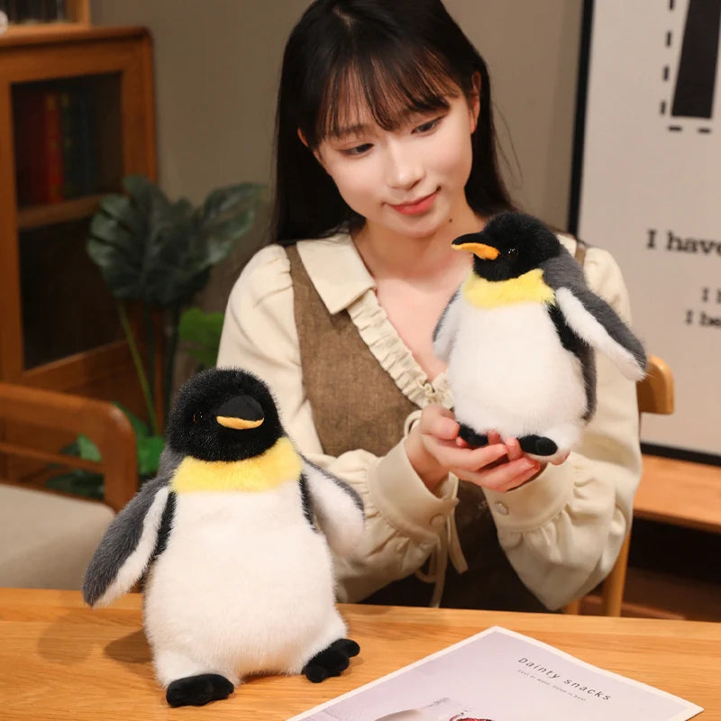 Kawaii 20/27/40cm Simulation Emperor Penguin Soft Fluffy Plush Doll Toy Antarctic Penguin Plushie Animal Toys TechVisio