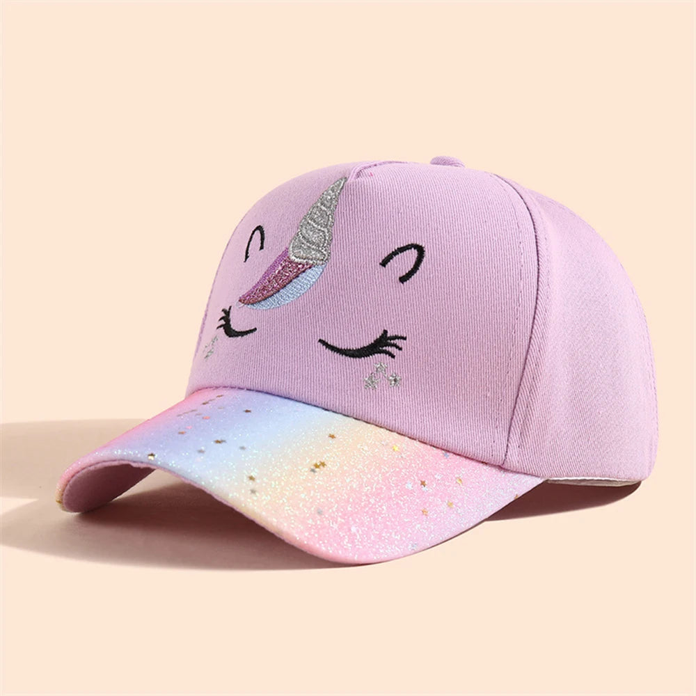 Cartoon Cute Baseball Cap For Girls Baby Sun Hats Casual Hip Hop Snapback Caps Unicorn Sport Travel Hiking Hat For Kids TechVisio