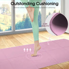Yoga Mat Pilates Fitness Mat 3/4/6mm Thicknes Non Slip Yoga Cushion Travel Fitness Exercise Pad for Women Home Gym Floor Workout TechVisio