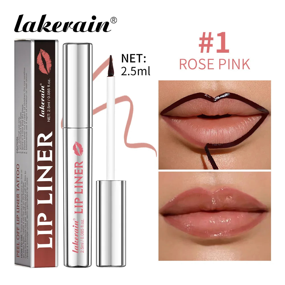 Lip Liner Pencil Peel Off Lip Stain Tattoo Long Wearing Matte Waterproof Smudge Proof Transfer Proof Lip Cosmetic For All Day TechVisio