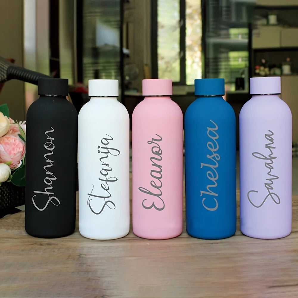 Custom Name Thermos Large Vacuum Flask 304 Stainless Steel Portable Thermos Bottle 0.5L Outdoor Sports Water Bottle Travel Mug TechVisio