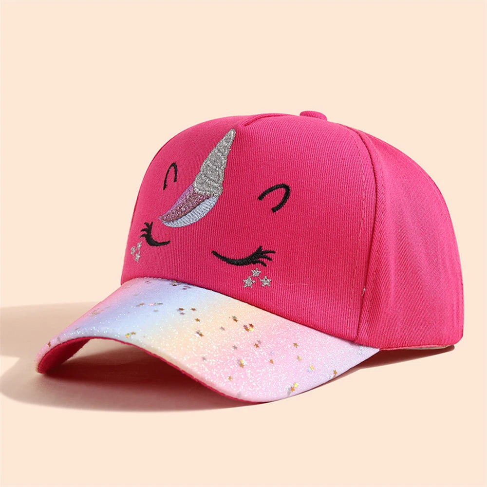Cartoon Cute Baseball Cap For Girls Baby Sun Hats Casual Hip Hop Snapback Caps Unicorn Sport Travel Hiking Hat For Kids TechVisio