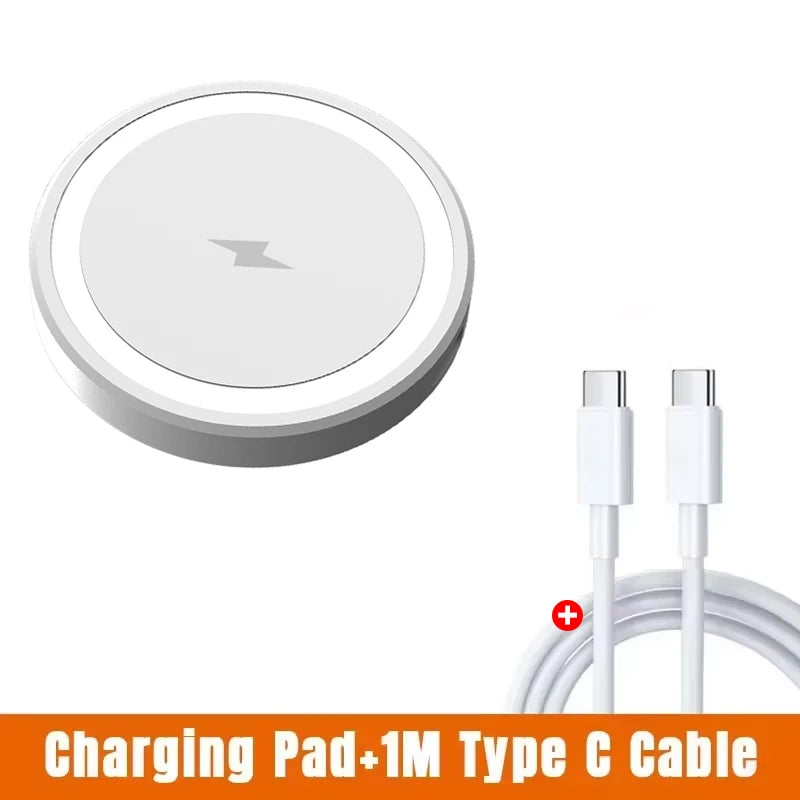 Mini Magnetic Wireless Charger Phone Pad For Magsafe iPhone 17 16 15 14 13 12 Pro Max Airpods 4 Pro Magnet Fast Charging Station TechVisio