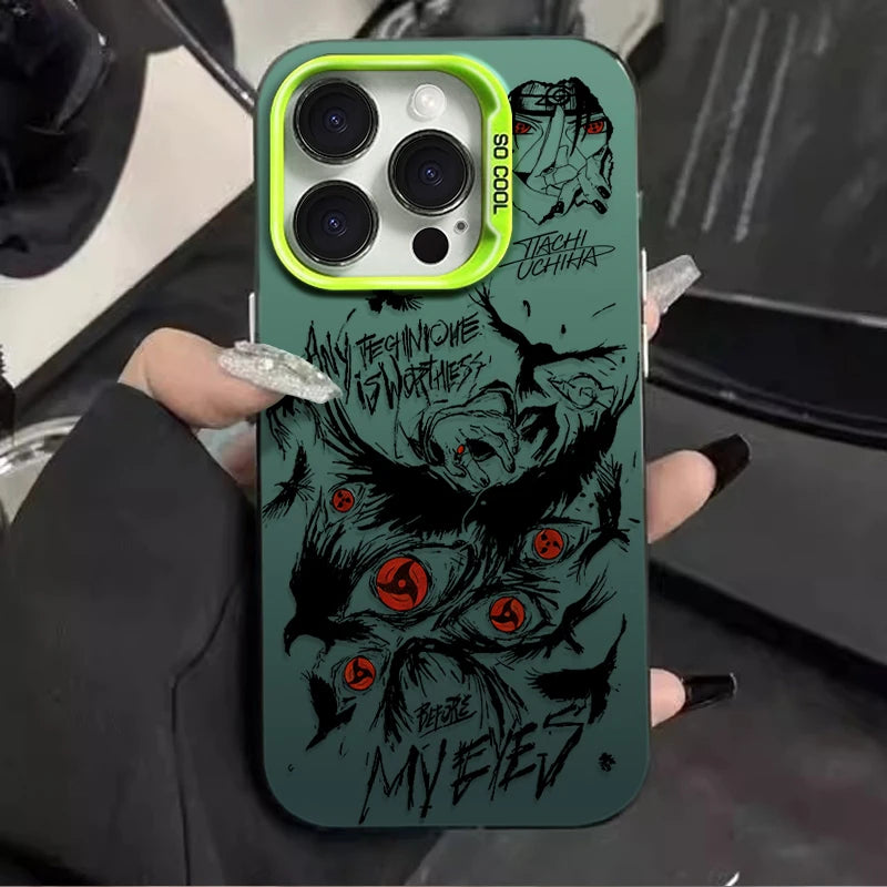 iPhone Naruto Hülle – Uchiha Itachi, PC+TPU Stoßfest, iPhone X bis 17 Pro Max