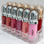 Original Kiko 3D Mirror Lip Glaze Waterproof Non Fading and Non Stick Cup Gentle Bean Paste Color Fine Shiny Point Charm Red TechVisio