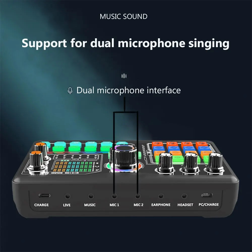 ZealSound P300 Podcast Kit – DJ Sound Card | XLR Mic | 4 Live Modes
