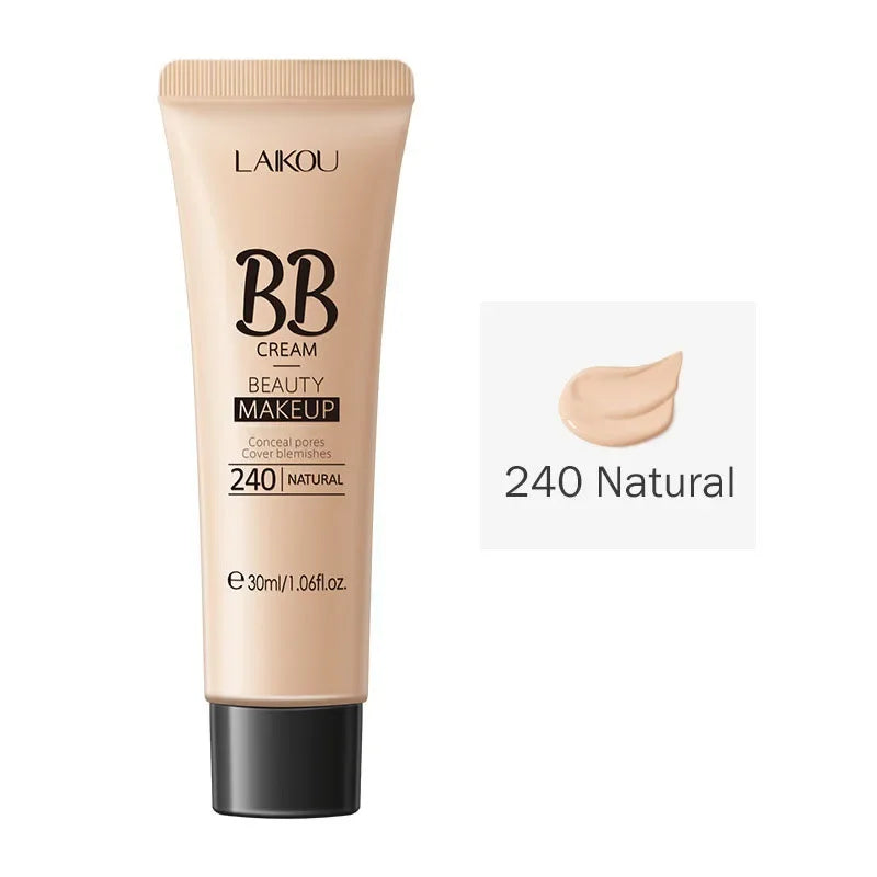 LAIKOU BB Cream 18 Hour Longlasting Liquid Foundation Waterproof Anti-acne Marks Flawless Natural Face Base Makeup Moisturize TechVisio
