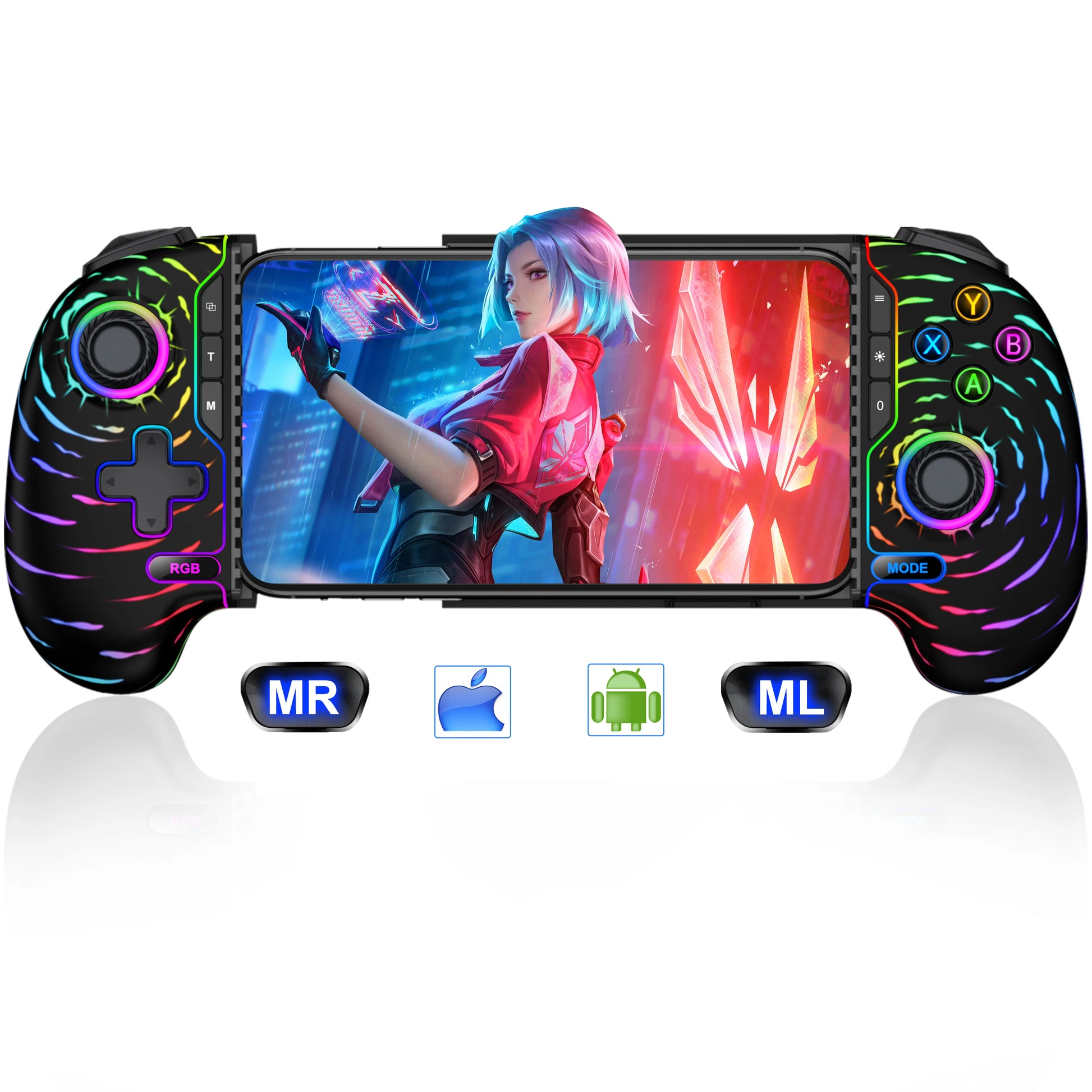 Manette Mobile Gaming BEBONCOOL – Hall Effect | Bluetooth | RGB | iPhone & Android