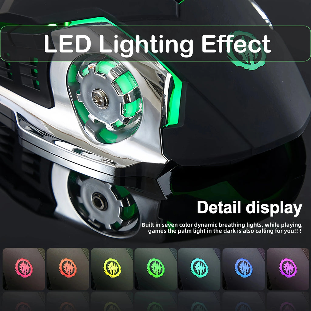 Bluetooth 5.2 Mouse RGB Gaming Mouse 2.4G Wireless Mouse Rechargeable Silent Mouse 3600 DPI Mouse Mice for Macbook Laptop Tablet TechVisio