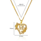 Collier Initiale Lettre Zircon HPTOTMG