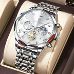 Montre Chronographe Homme – Acier Lumineux Étanche Sport POEDAGAR