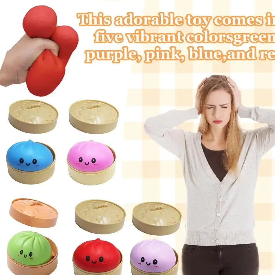 Squishy Anti-Stress Bao Ravioli – Fidget Toy TPR, Slow Rising