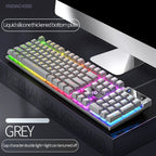 104 Keys Gaming Keyboard Wired Keyboard Color Matching Backlit Mechanical Feel Computer E-sports Peripherals for Desktop Laptop TechVisio