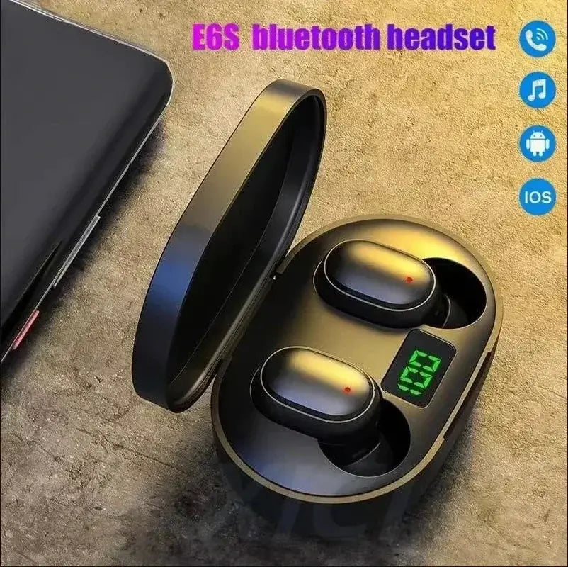 Écouteurs TWS DAMORE E6S – ANC | Micro | Bluetooth | Blanc & Noir TechVisio