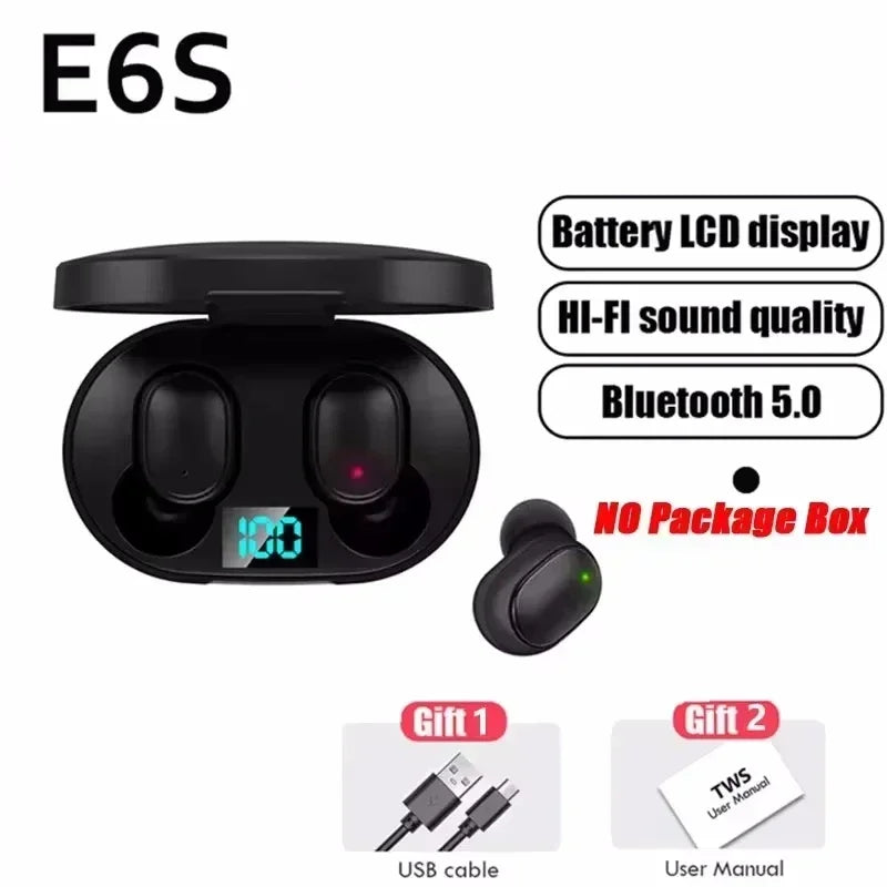 Écouteurs TWS EOENKK E6S – ANC | LED | Waterproof | 5 Coloris