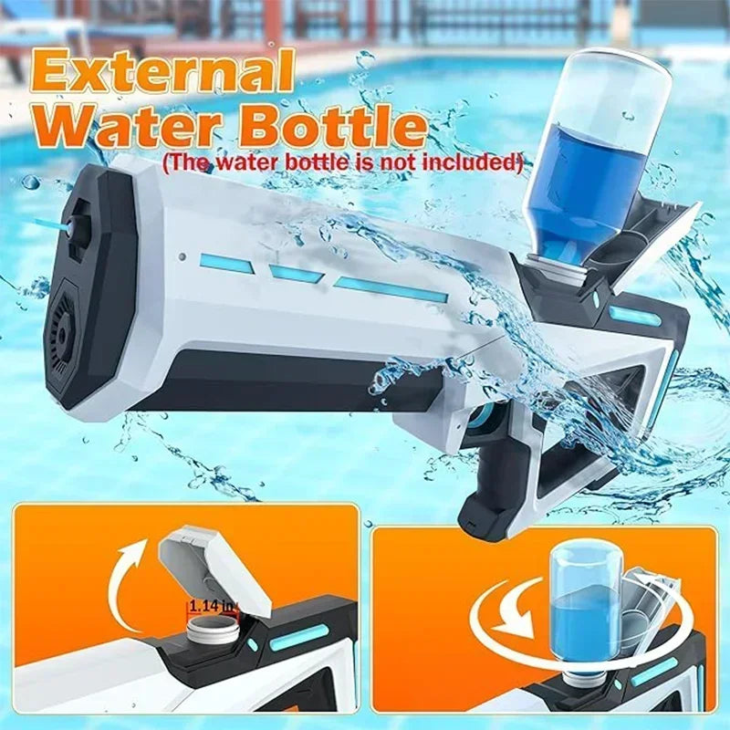 43cm Electric Water Guns for Adults Powerful Squirt Automatic Water Suction Water Blasters Outdoor Beach Toy for Boys Kids Gift TechVisio