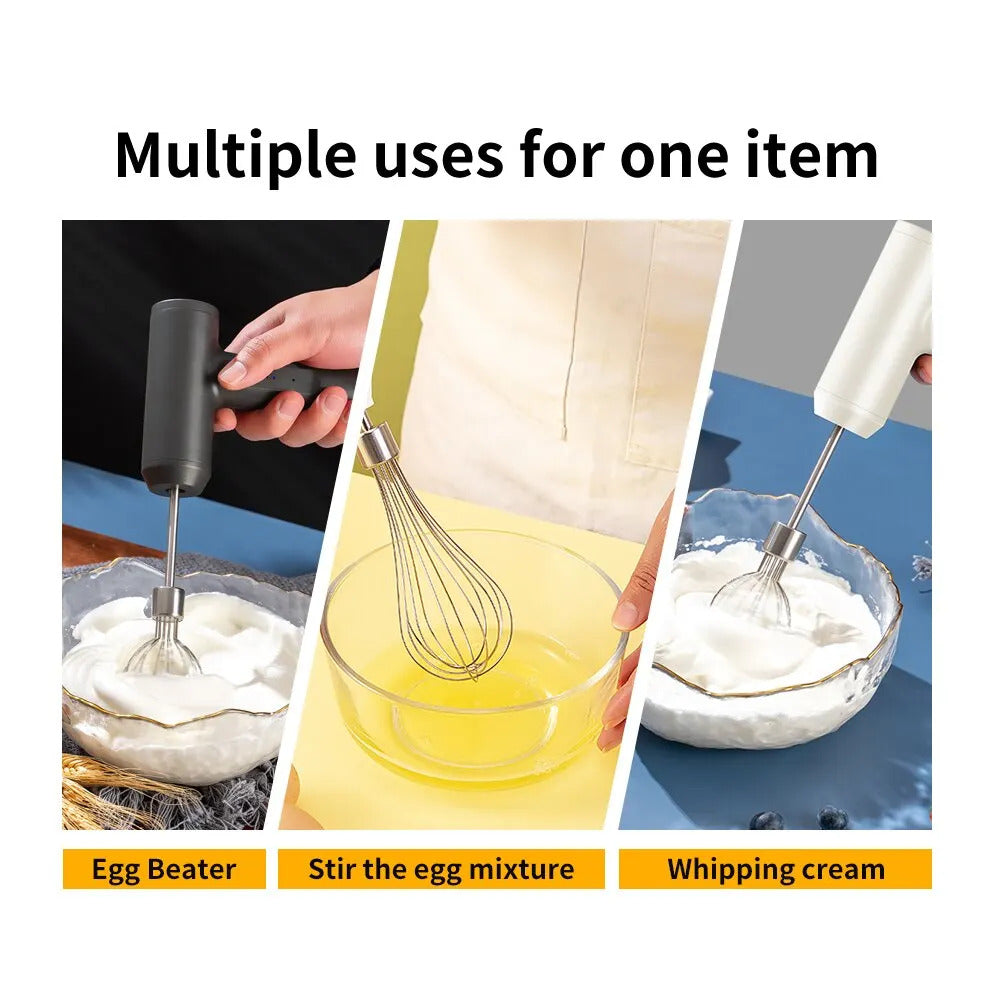 Batteur Électrique Sans Fil Portable 3 Vitesses – Pâtisserie TechVisio