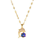 Collier Pendentif Dauphin Cristal – Style Coréen Femme Tendance Marisa