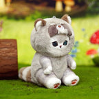 Cute Cat Disguised as a Long-Tailed Animal Plush Keychain Pendant Small Doll Gift Soft Keyring for Animal Lovers TechVisio