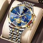 Montre Chronographe Homme – Acier Lumineux Étanche Sport POEDAGAR