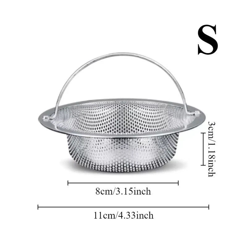 Stainless Steel Bathtub Hair Catcher Stopper Shower Drain Hole Filter Trap Kitchen Metal Sink Strainer Floor Drain TechVisio