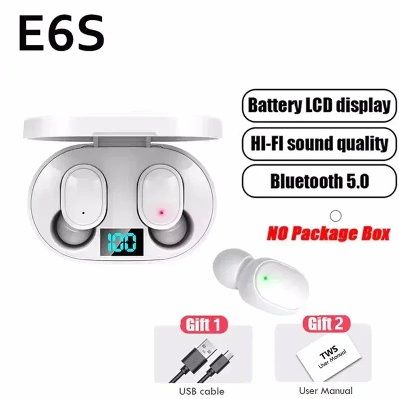 Écouteurs TWS EOENKK E6S – ANC | LED | Waterproof | 5 Coloris