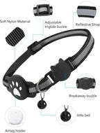 Bluetooth Tracker Compatible with Google Find My (Android Only), Tracker for Pets, Cat Location Tracker with Holder, Cat Collar TechVisio