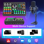 Kit Podcast ZealSound P300 – Carte Son DJ | Micro XLR | 4 Modes Live TechVisio