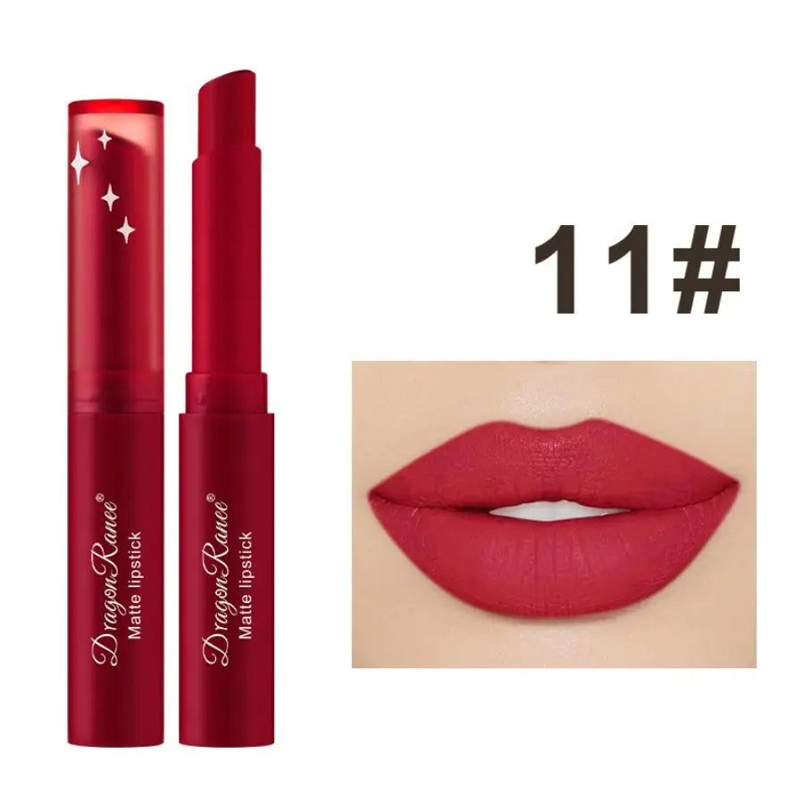 Rouge à Lèvres Mat Velours Waterproof – 12 Teintes TechVisio