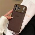 Personalized Luxury Customized Name 3D DIY Hot Engrave Faux Leather Phone Case For iPhone 17 16 15 14 13 Pro Max Plus Air TechVisio