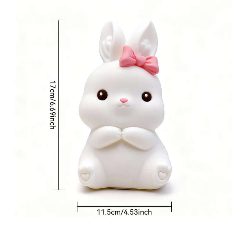 Veilleuse Lapin Mignon – Lumière Colorée ou Chaude, Variateur Tactile & Minuterie TechVisio