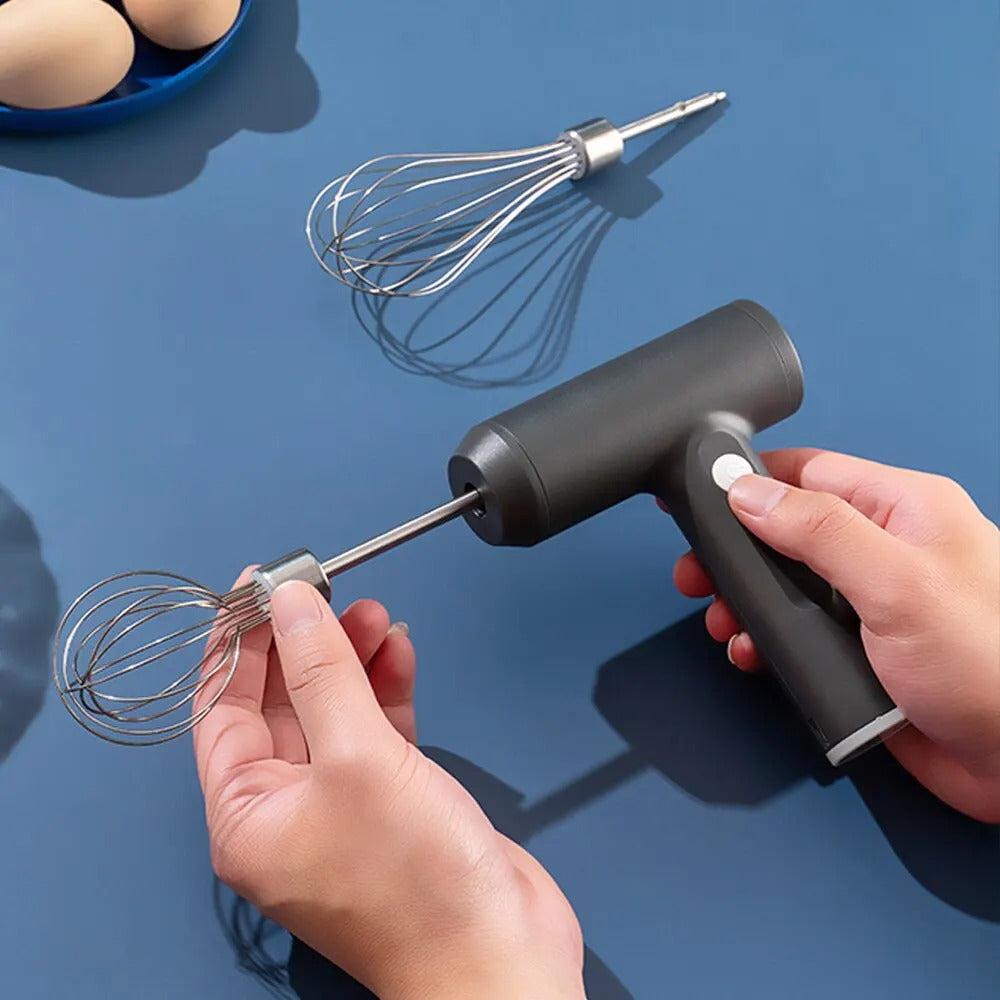 Batteur Électrique Sans Fil Portable 3 Vitesses – Pâtisserie TechVisio