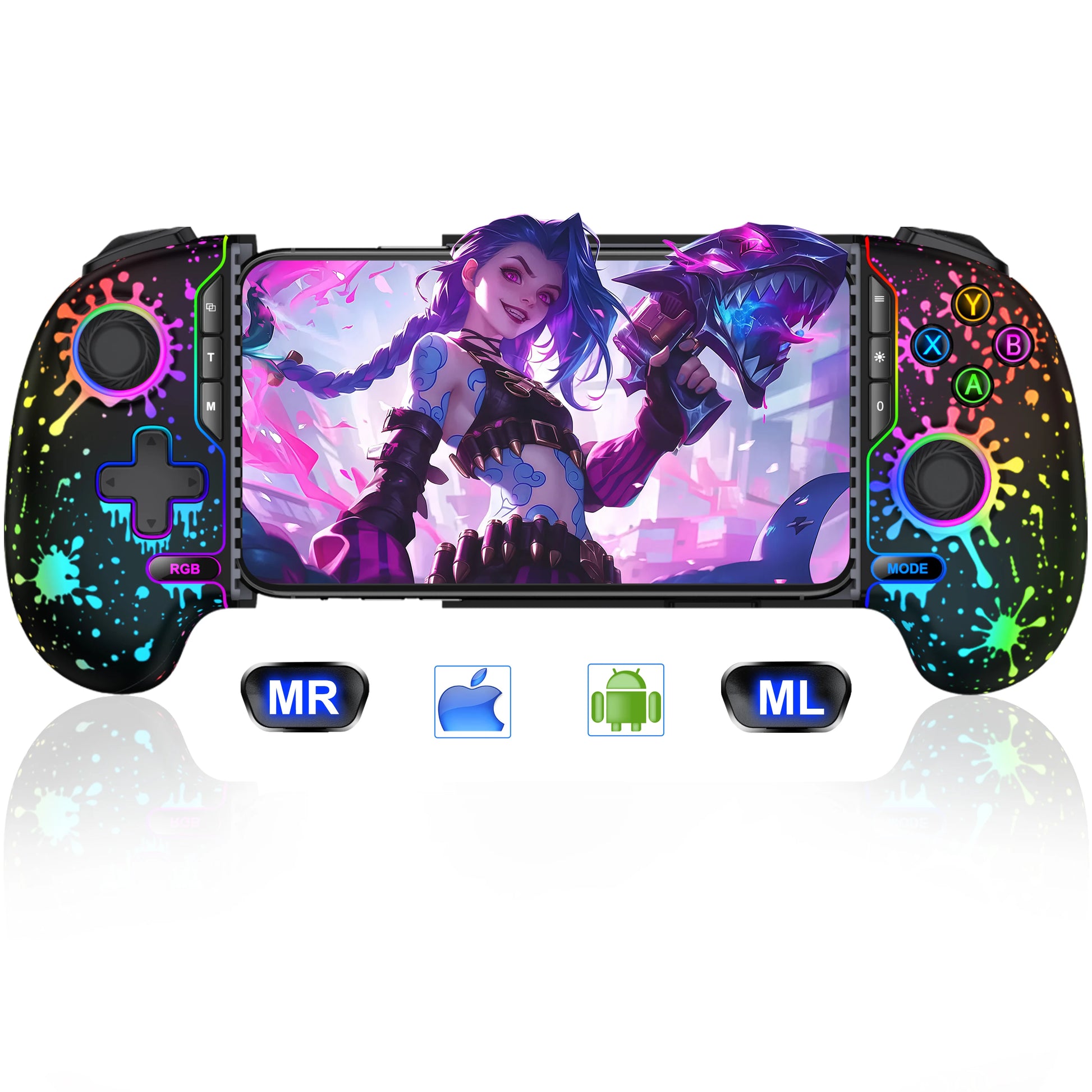 Manette Mobile Gaming BEBONCOOL – Hall Effect | Bluetooth | RGB | iPhone & Android