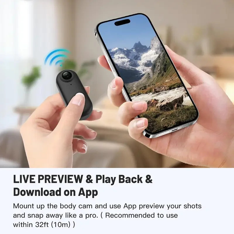 Kaysunlink H88 Mini Bodycam – 4K/1080p, WLAN, Magnetclip, Kopfhörer & Motorrad