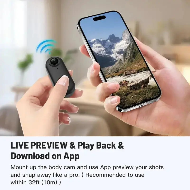 Mini Caméra Corporelle Kaysunlink H88 – 4K/1080p, WiFi, Clip Magnétique, Casque & Moto TechVisio