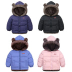 Boys Girls Thick Jackets Winter Kids Padded Fleece Warm Coats Children Hooded Cotton Outerwear Kids Clothes Cashmere Snowsuit TechVisio