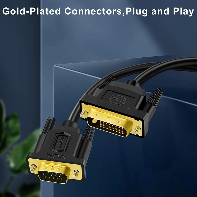 SHULIANCABLE DVI-D auf VGA-Kabel – 1080P | Plug & Play | 1m bis 5m