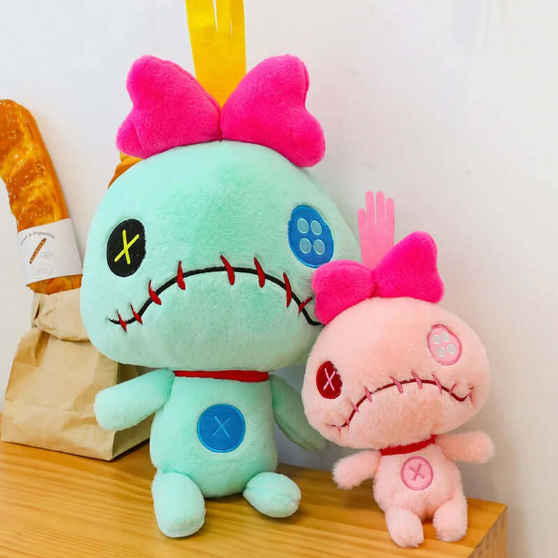 25cm Kawaii Disney Scrump Green Pink Plush Toy Soft Stuffed Cartoon Pillow Plushies Doll Boy Girl Room Decoration Birthday Gifts TechVisio