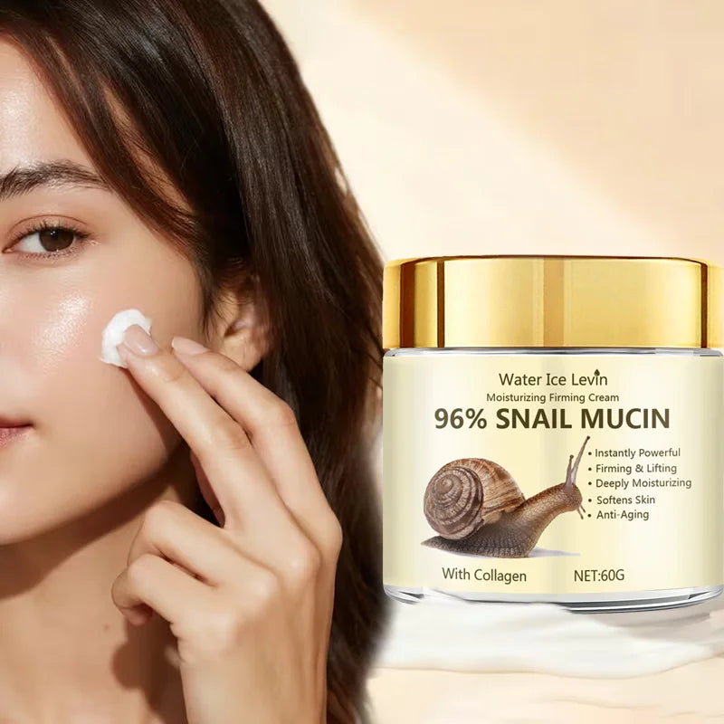 Crème Visage 96% Mucine Escargot Collagène Raffermissante CPNP 60g – Unisexe TechVisio