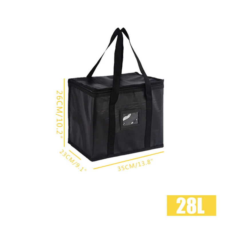 1pc Large Insulated Picnic Bags, Thermal Food Cooler Tote for Outdoor Camping Beach, Leakproof Portable Cooler Bag with Zipper TechVisio